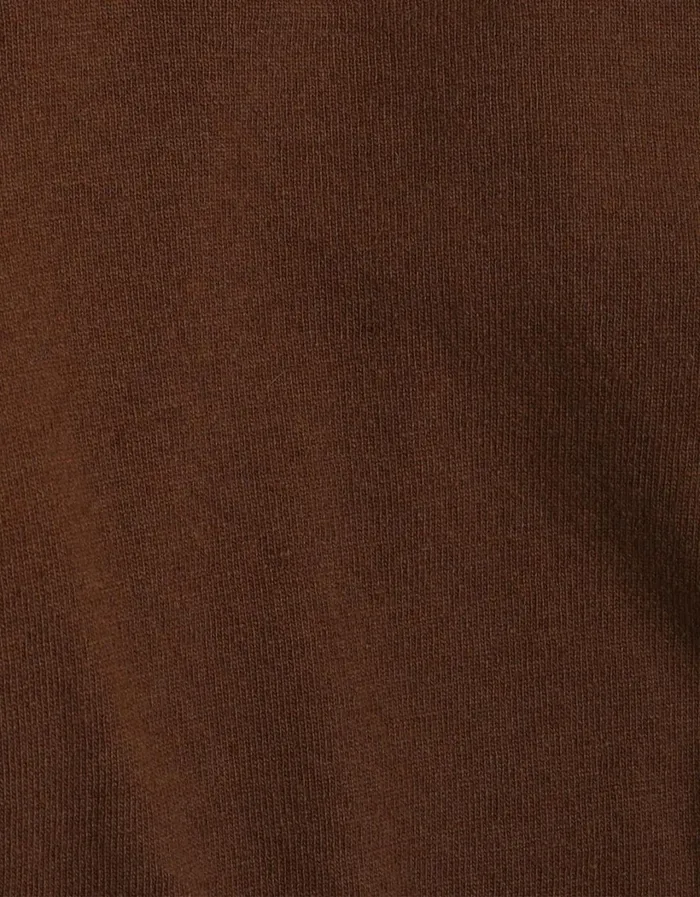 Men Light Merino Wool Crew Coffee Brown Colorful Standard Knit Sweaters