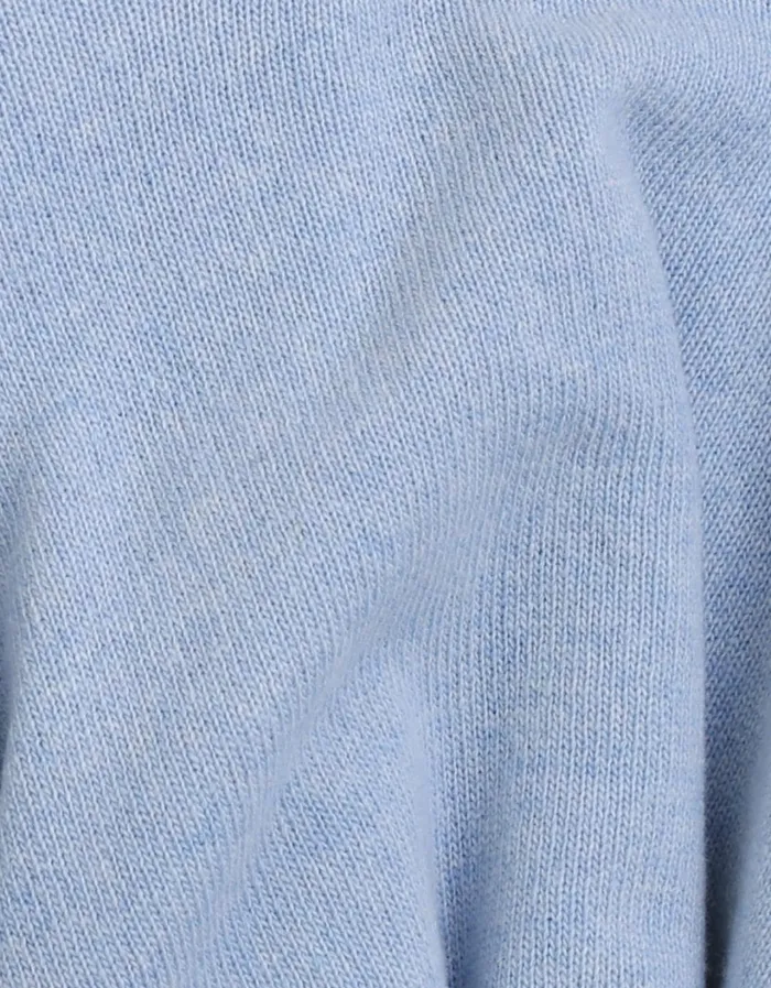Men Light Merino Wool Crew Polar Blue Colorful Standard Knit Sweaters