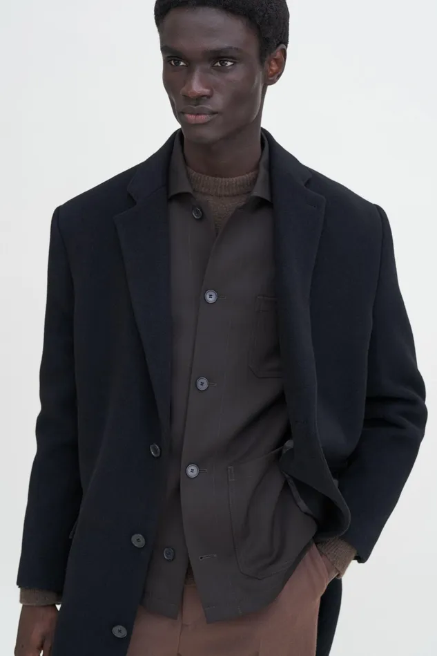 Men Louis Gabardine Jacket Dark Brown Filippa K Overshirts