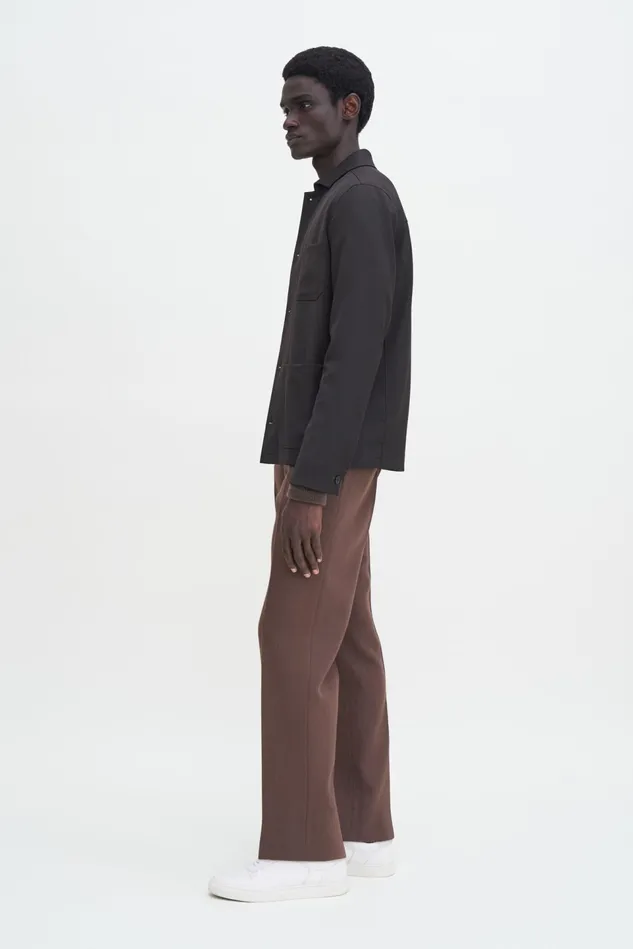 Men Louis Gabardine Jacket Dark Brown Filippa K Overshirts