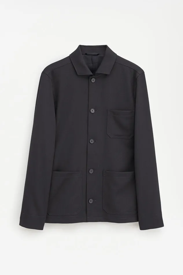 Men Louis Gabardine Jacket Dark Brown Filippa K Overshirts