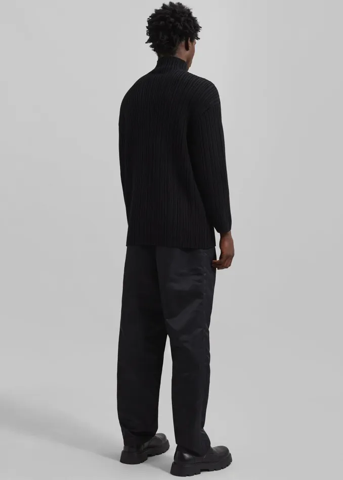 Men Louis Gabriel Nouchi Mockneck Rib Sweater 8211 Black The Frankie Shop Knitwear