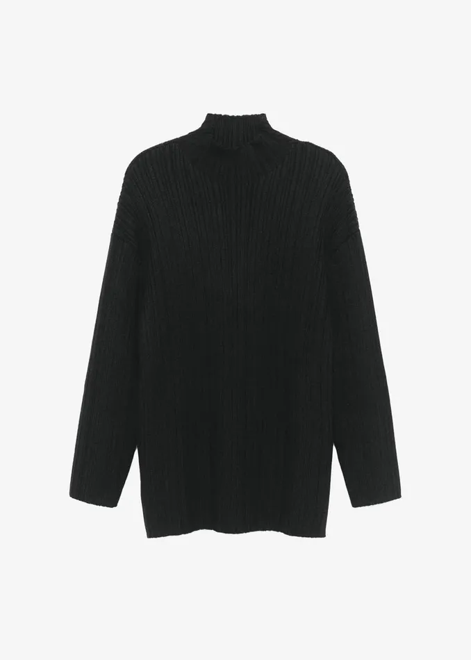 Men Louis Gabriel Nouchi Mockneck Rib Sweater 8211 Black The Frankie Shop Knitwear