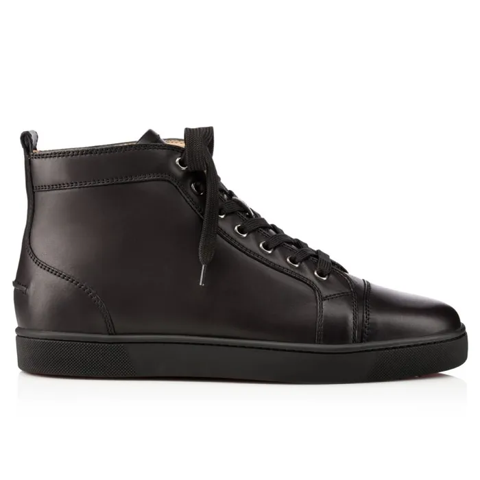 Men Louis Hightop Sneakers 8211 Calf Leather 8211 Black Christian Louboutin Sneakers
