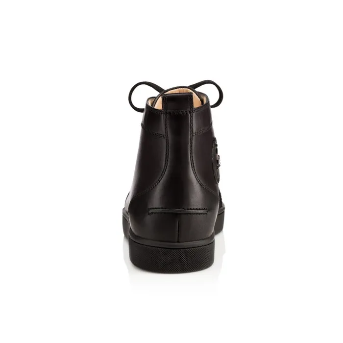 Men Louis Hightop Sneakers 8211 Calf Leather 8211 Black Christian Louboutin Sneakers