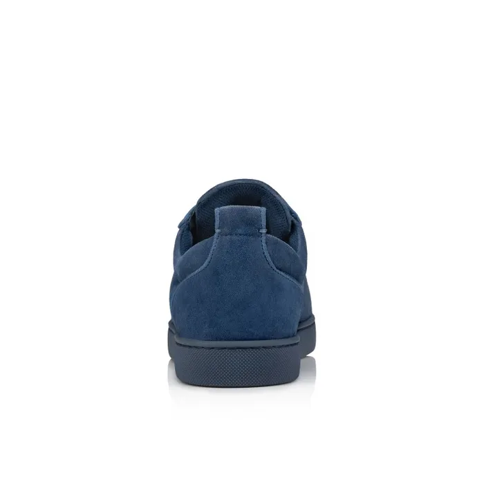 Men Louis Junior Spikes Sneakers 8211 Veau Velours And Spikes 8211 Denim Christian Louboutin Sneakers