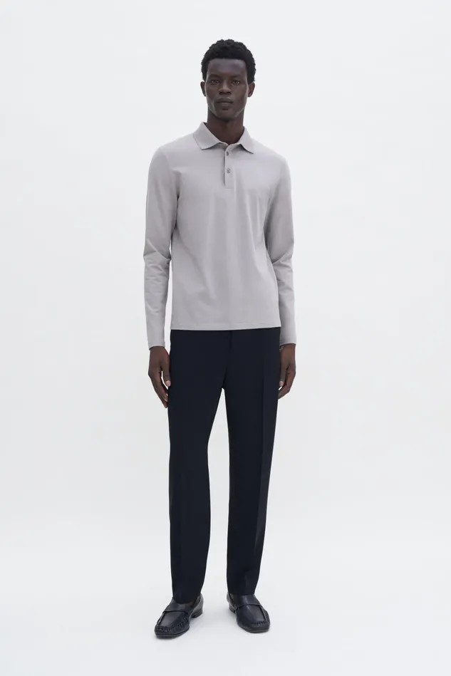 Men Luke Stretch Polo Shirt Dove Grey Filippa K TShirts