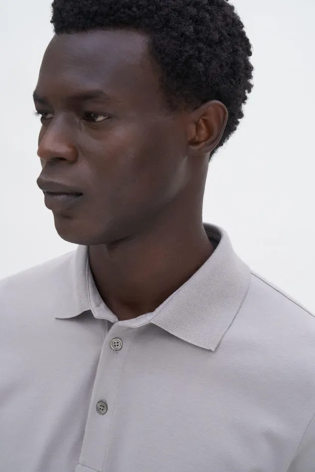 Men Luke Stretch Polo Shirt Dove Grey Filippa K TShirts