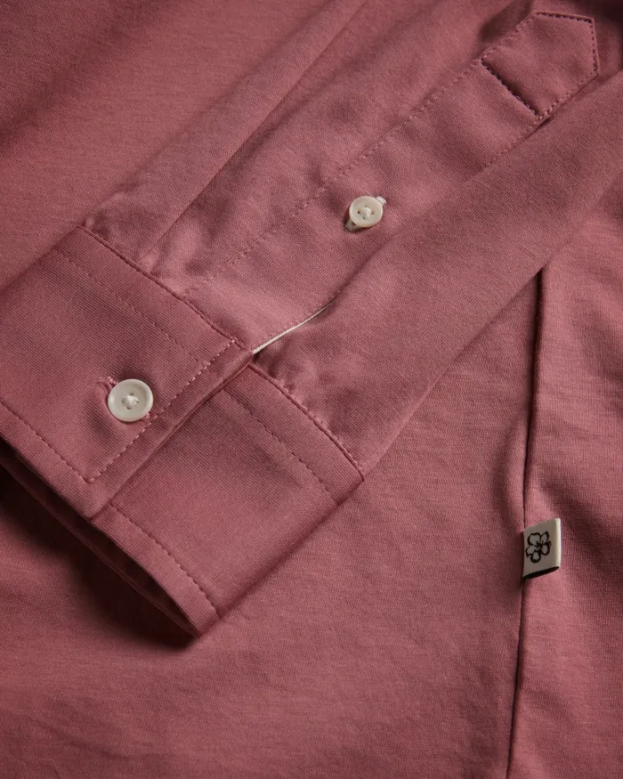 Men MARROS 8211 Long Sleeve Lustrous Jersey Shirt Medium Pink Ted Baker Shirts