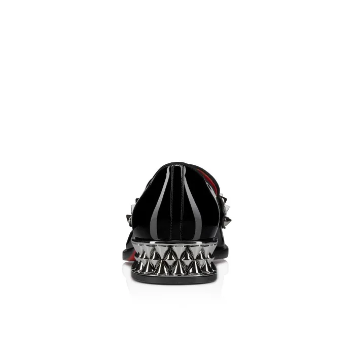 Men Martin On Spikes Loafers 8211 Patent Calf Leather And Spikes 8211 Black Christian Louboutin Loafers and Moccasins