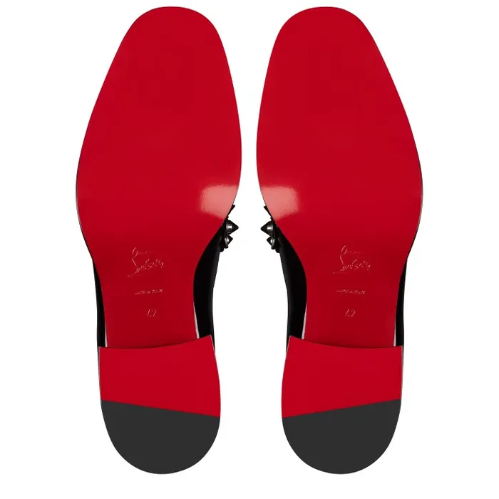 Men Martin On Spikes Loafers 8211 Patent Calf Leather And Spikes 8211 Black Christian Louboutin Loafers and Moccasins