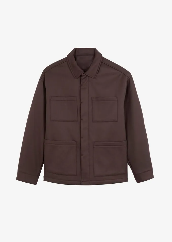 Men Mason Boxy Wool Jacket 8211 Brown The Frankie Shop Outerwear