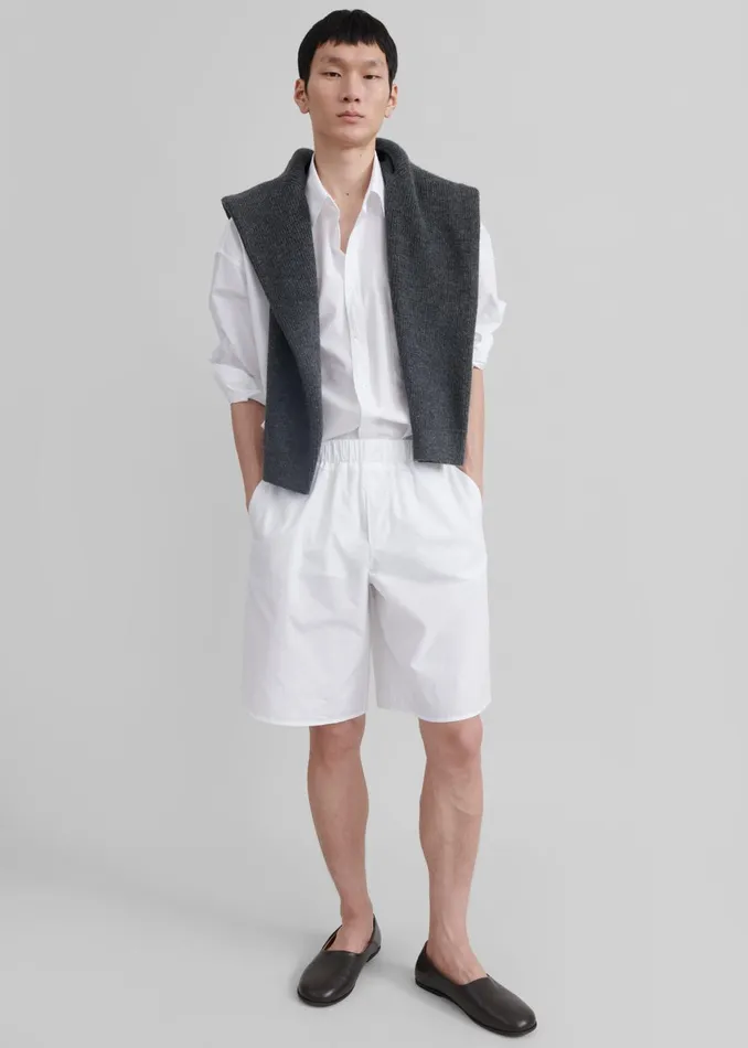 Men Matthias Boxer Bermuda Shorts 8211 White The Frankie Shop Bottoms