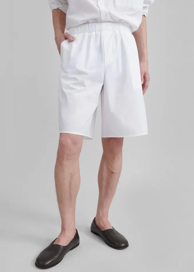 Men Matthias Boxer Bermuda Shorts 8211 White The Frankie Shop Bottoms