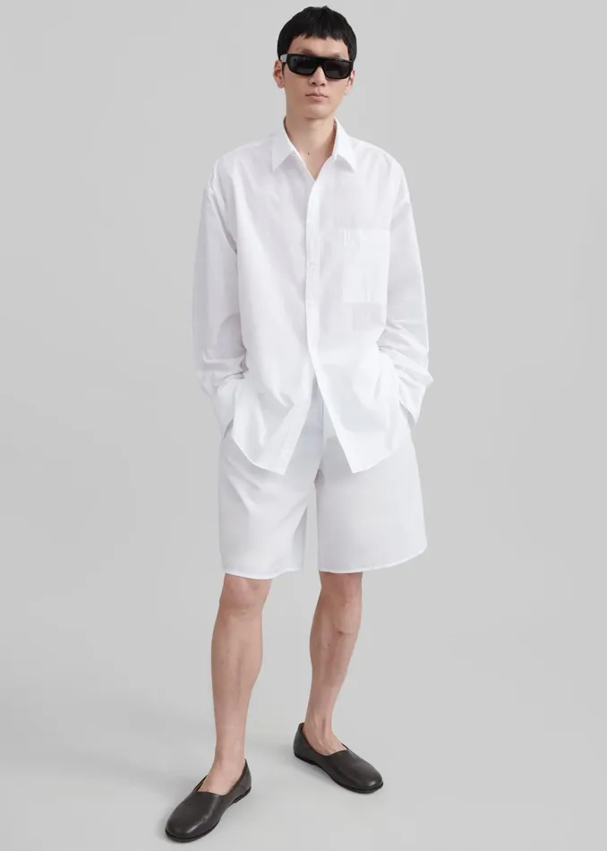 Men Matthias Boxer Bermuda Shorts 8211 White The Frankie Shop Bottoms
