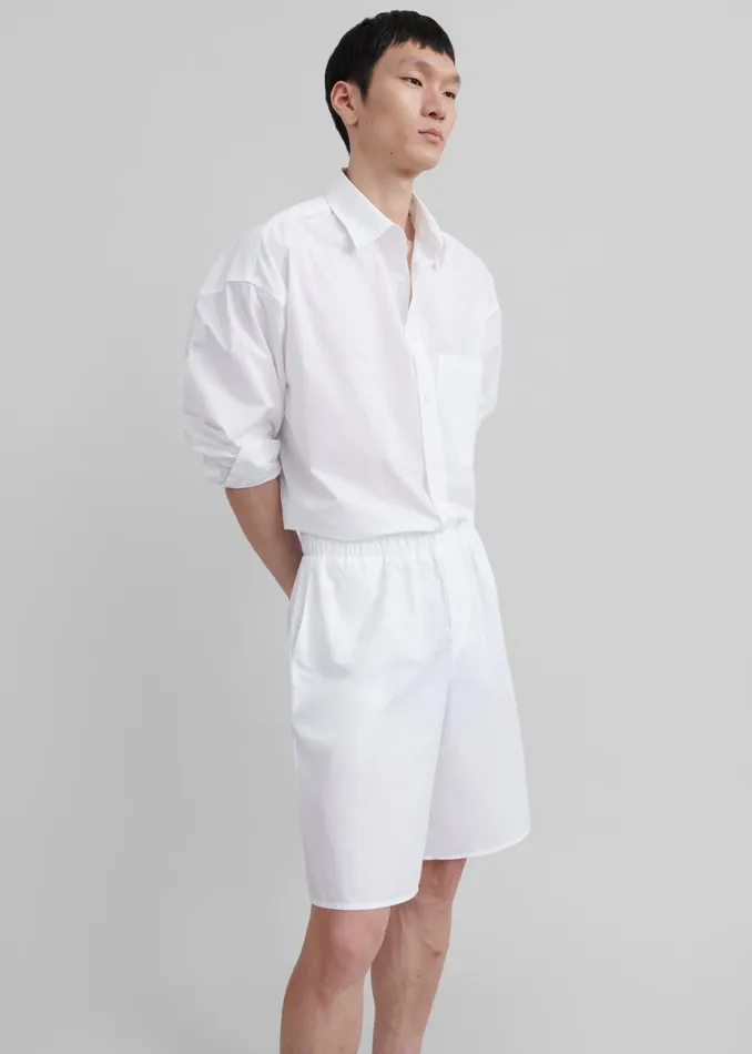 Men Matthias Boxer Bermuda Shorts 8211 White The Frankie Shop Bottoms