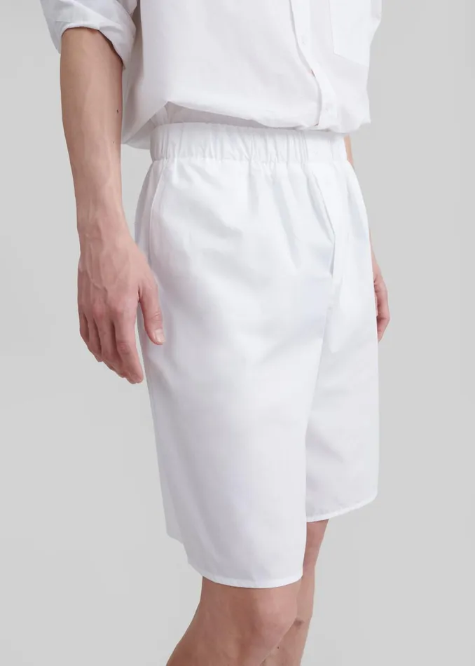 Men Matthias Boxer Bermuda Shorts 8211 White The Frankie Shop Bottoms