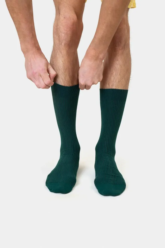 Men Merino Wool Blend Sock Honey Beige Colorful Standard Socks and