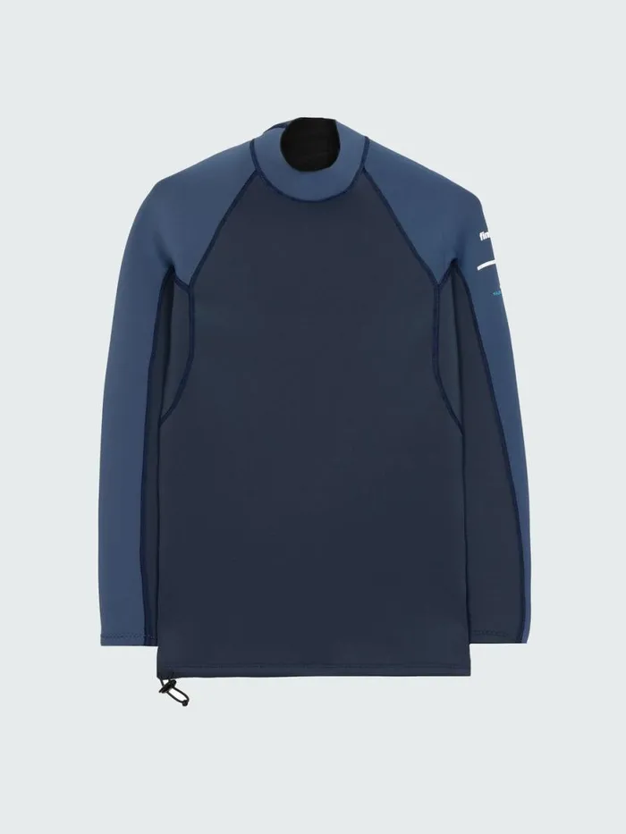 Men Nieuwland 2mm Yulex Long Sleeve Top Dark Ozone Finisterre Wetsuits
