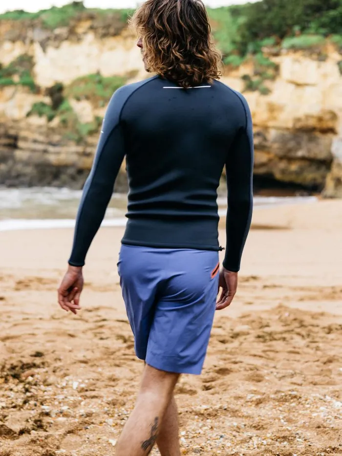 Men Nieuwland 2mm Yulex Long Sleeve Top Dark Ozone Finisterre Wetsuits