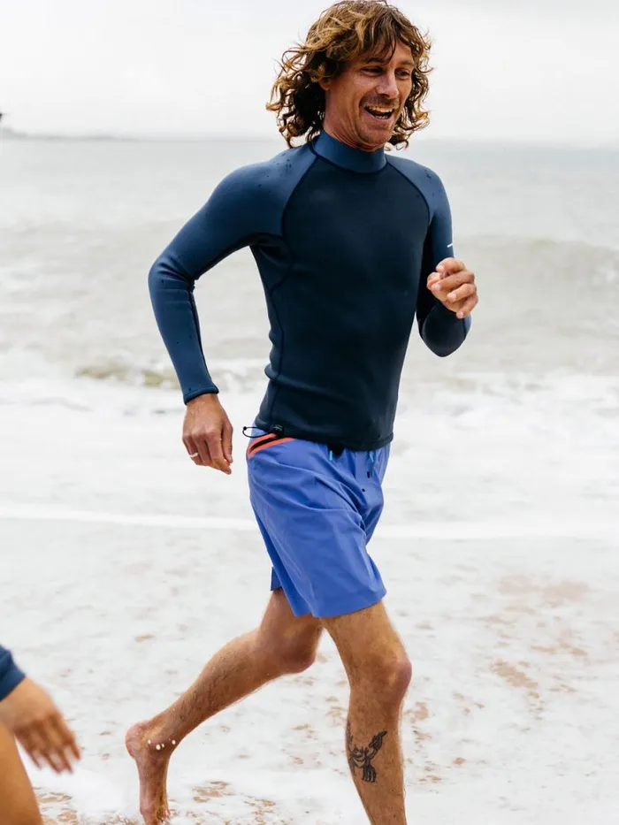 Men Nieuwland 2mm Yulex Long Sleeve Top Dark Ozone Finisterre Wetsuits