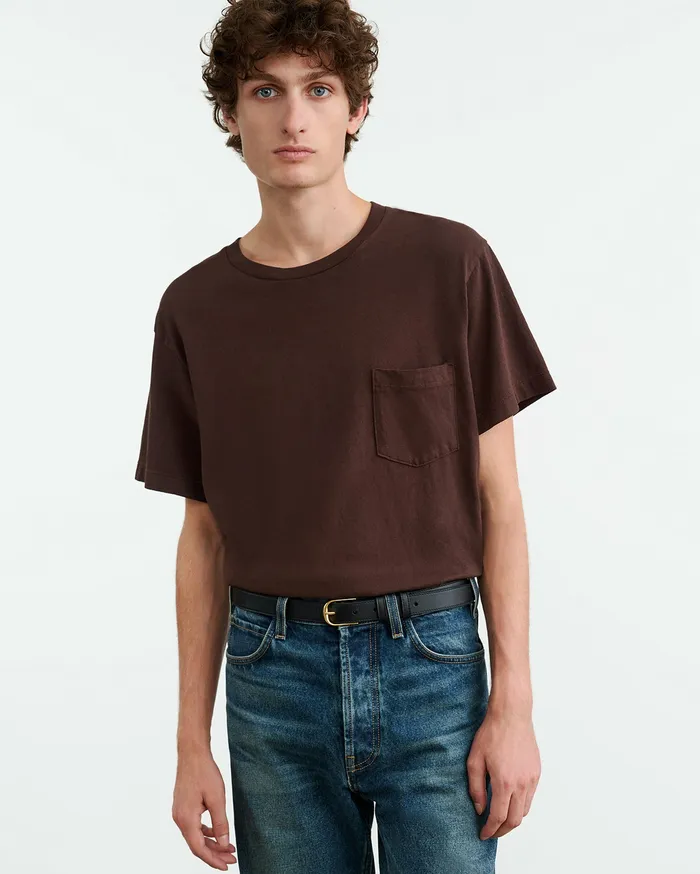 Men Nili Lotan BRANDON TEE Cocoa Tees