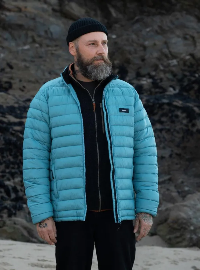 Men Nimbus Insulated Jacket Ocean Storm Finisterre Jackets Coats and Gilets