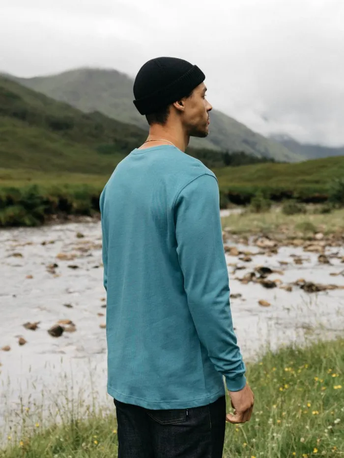 Men Orca Recycled Pocket Long Sleeve TShirt Ocean Storm Finisterre TShirts