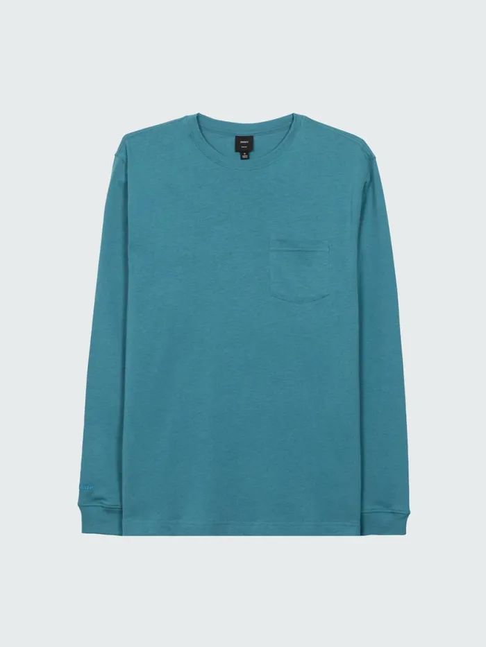 Men Orca Recycled Pocket Long Sleeve TShirt Ocean Storm Finisterre TShirts