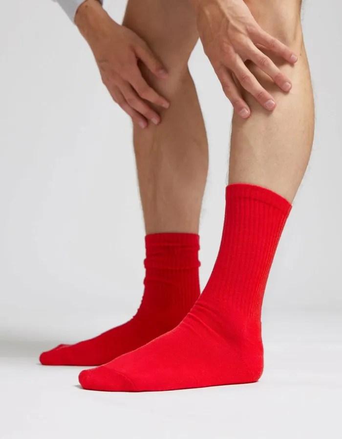 Men Organic Active Sock Emerald Green Colorful Standard Socks and