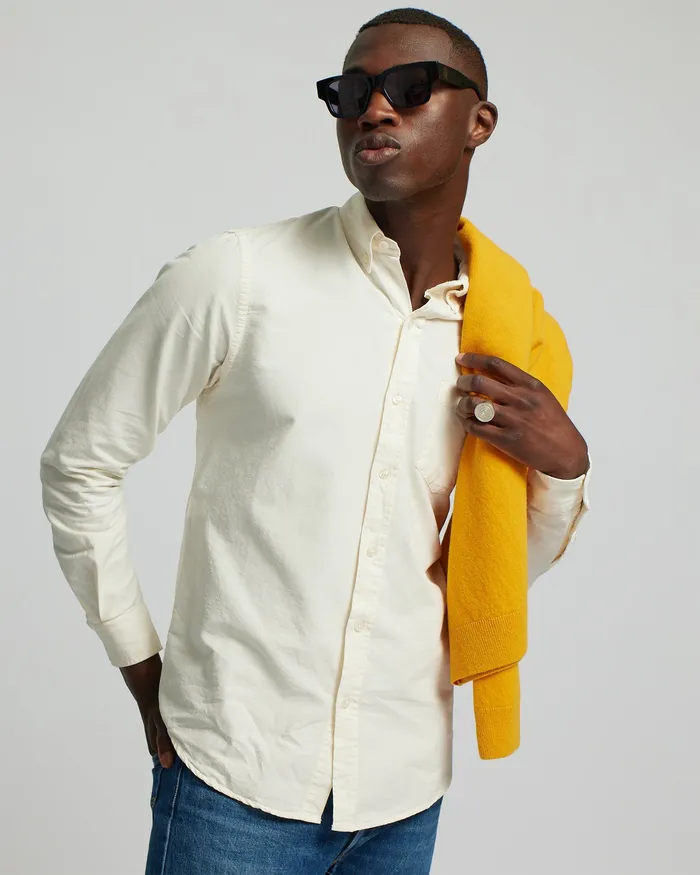 Men Organic Button Down Shirt 8211 Cedar Brown Shirts Colorfulstandard