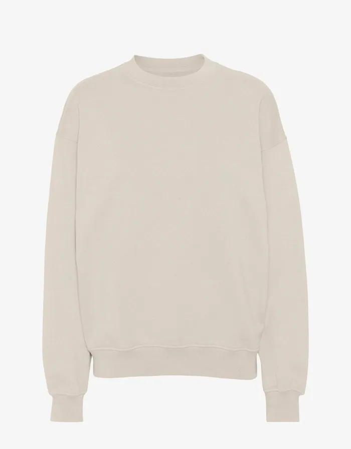 Men Organic Oversized Crew Ivory White Colorful Standard Crewneck Sweatshirts
