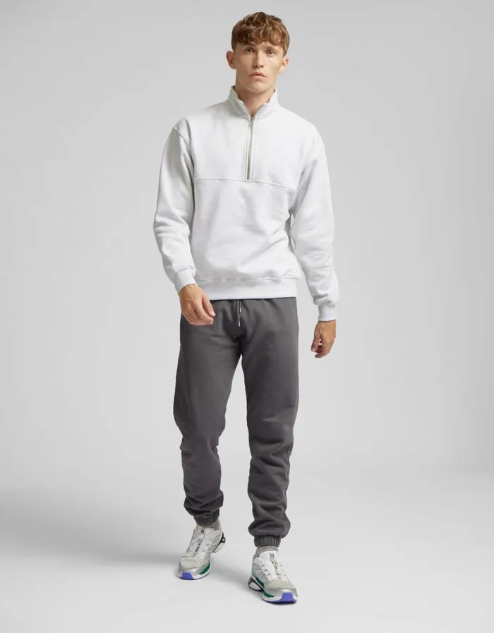 Men Organic Quarter Zip Ivory White Colorful Standard Quarter Zips