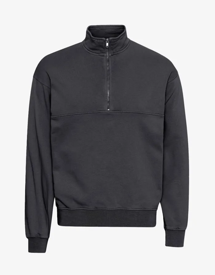 Men Organic Quarter Zip Lava Grey Colorful Standard Quarter Zips