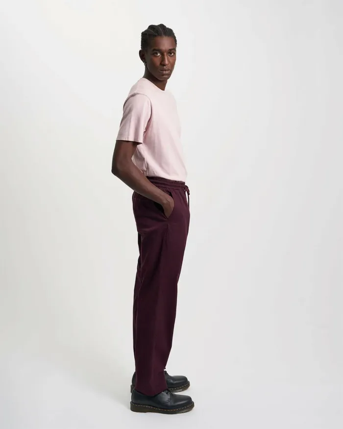 Men Organic Twill Pants Oxblood Red Colorful Standard Pants
