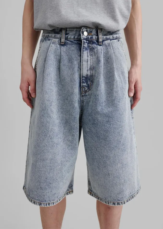 Men Otto Denim Bermuda Shorts 8211 Blue The Frankie Shop Bottoms
