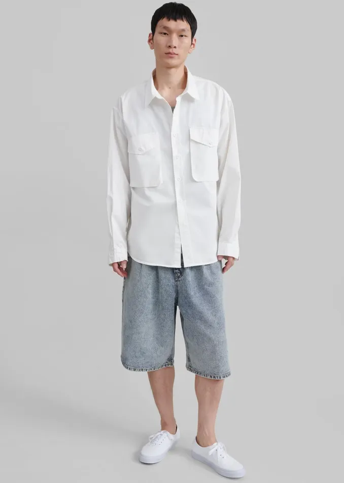 Men Otto Denim Bermuda Shorts 8211 Blue The Frankie Shop Bottoms