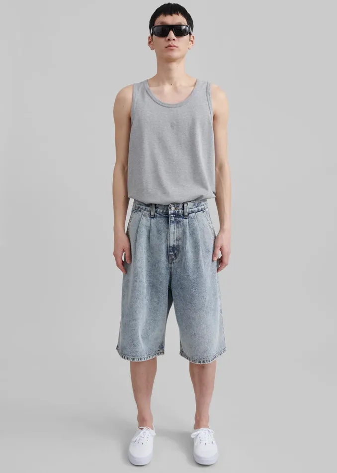 Men Otto Denim Bermuda Shorts 8211 Blue The Frankie Shop Bottoms