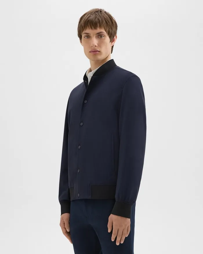 Men Outerwear Theory Murphy Bomber Jacket In Precision Ponte Baltic