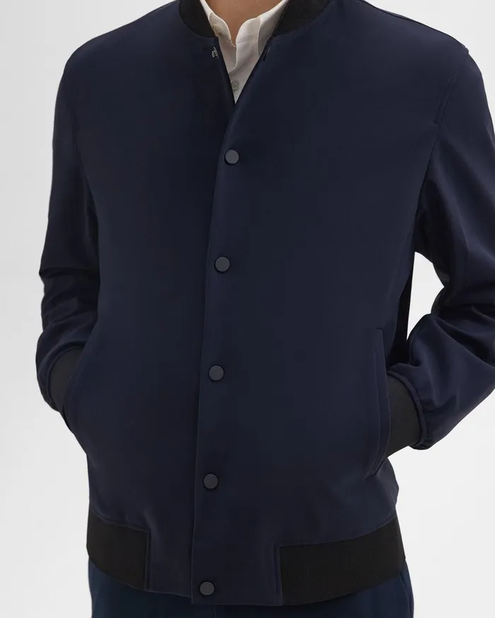 Men Outerwear Theory Murphy Bomber Jacket In Precision Ponte Baltic