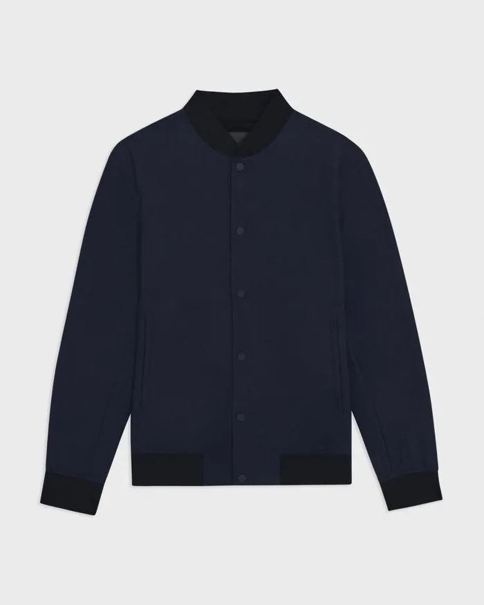 Men Outerwear Theory Murphy Bomber Jacket In Precision Ponte Baltic