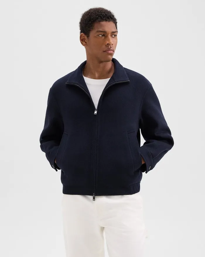 Men Outerwear Theory Straight Jacket In DoubleFace WoolCashmere Baltic