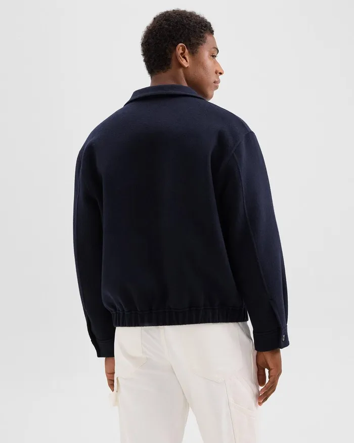 Men Outerwear Theory Straight Jacket In DoubleFace WoolCashmere Baltic