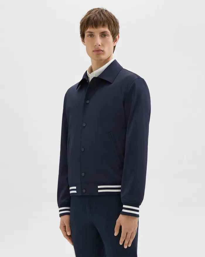 Men Outerwear Theory Varsity Jacket In Neoteric Navy