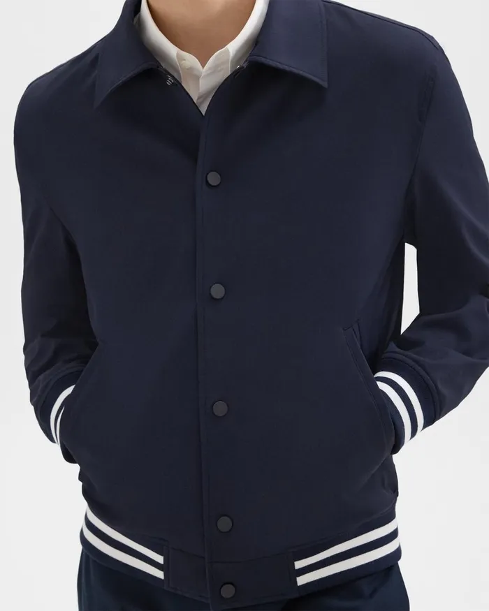 Men Outerwear Theory Varsity Jacket In Neoteric Navy