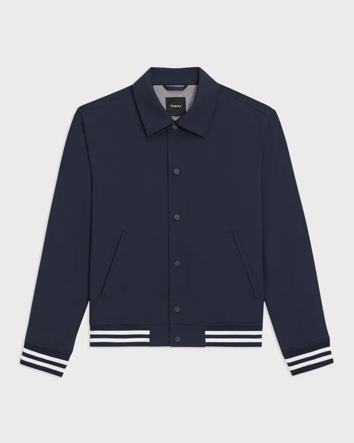 Men Outerwear Theory Varsity Jacket In Neoteric Navy