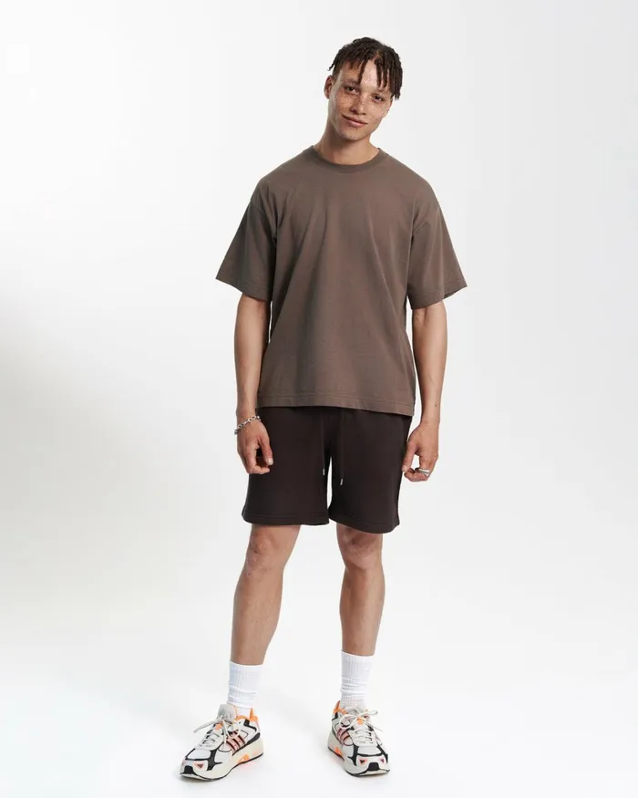 Men Oversized Organic TShirt Burned Yellow Colorful Standard TShirts
