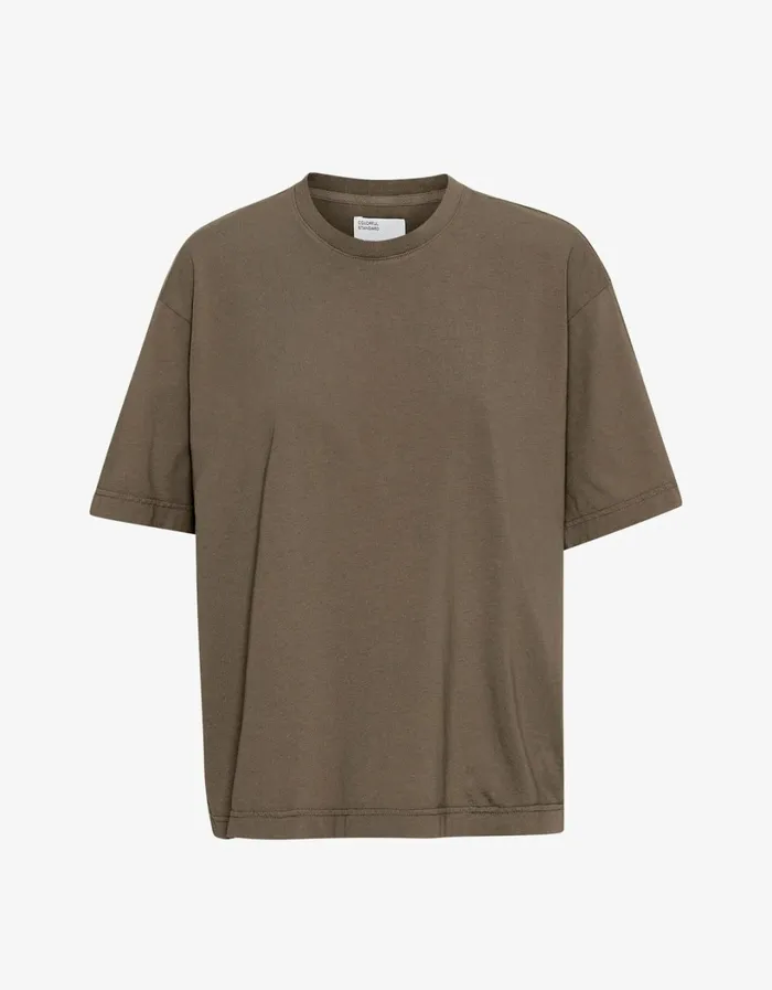 Men Oversized Organic TShirt Cedar Brown Colorful Standard TShirts