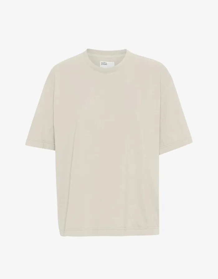 Men Oversized Organic TShirt Ivory White Colorful Standard TShirts