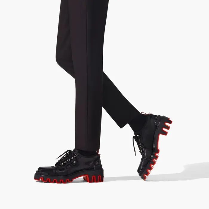 Men Panamic Dune Derbies 8211 Coated Canva And Calf Leather 8211 Black Christian Louboutin Buckles and Laceups Men Panamic Dune Derbies 8211 Coated Canva And Calf Leather 8211 Black Christian Louboutin Buckles and Laceups